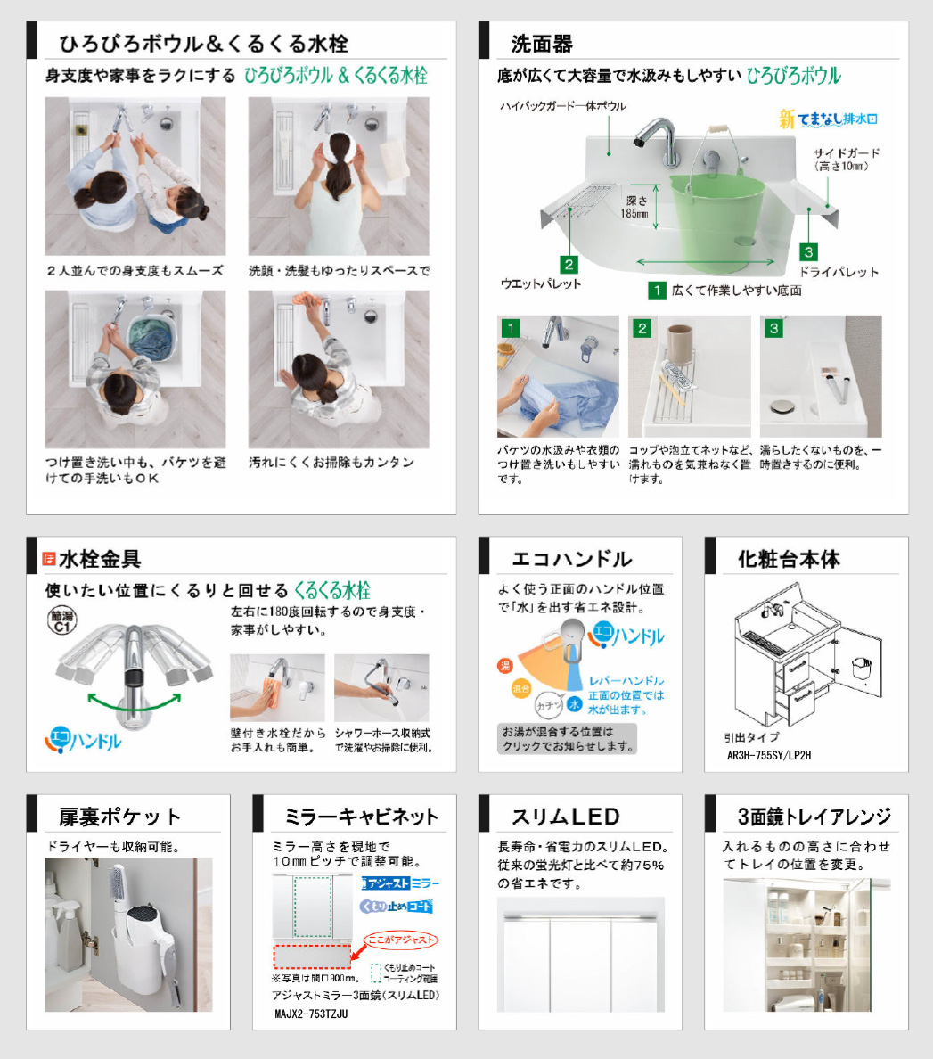 洗面化粧台　ピアラ